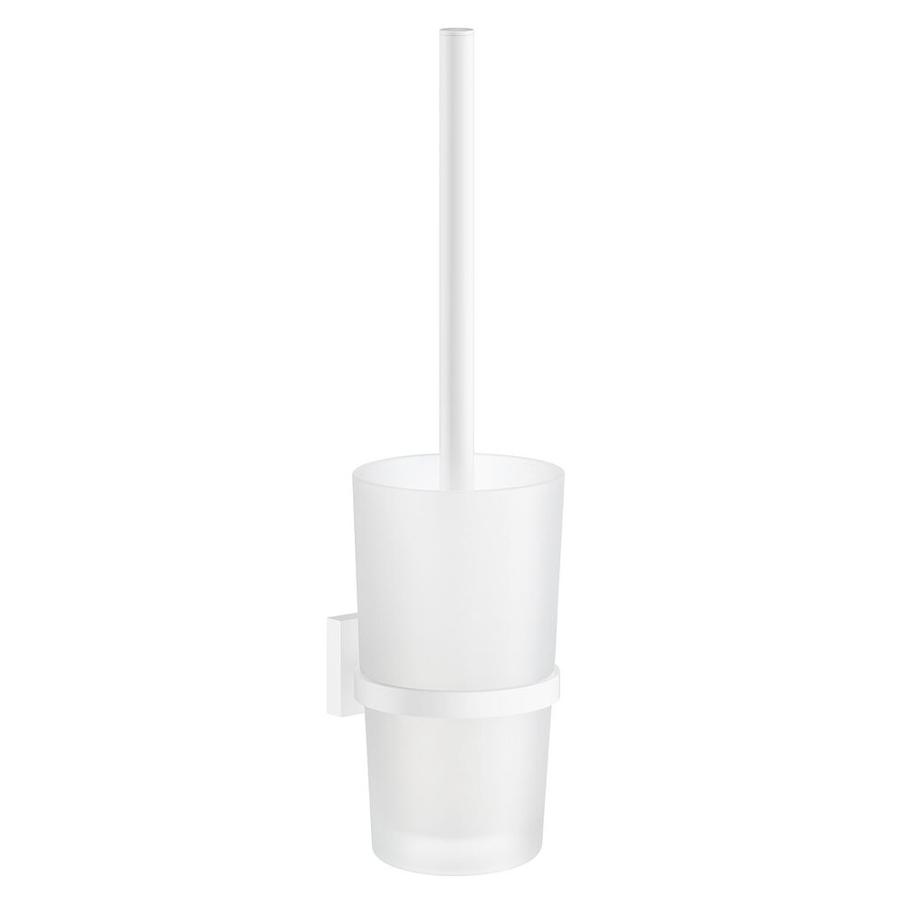 Smedbo Frosted Glass Toilet Brush Wall Mounted