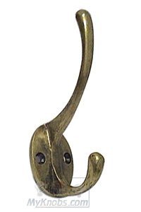 Smedbo 4 3/8" Coat and Hat Hook in Antique Brass