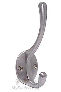 Smedbo 4 3/8" Coat and Hat Hook in Brushed Chrome