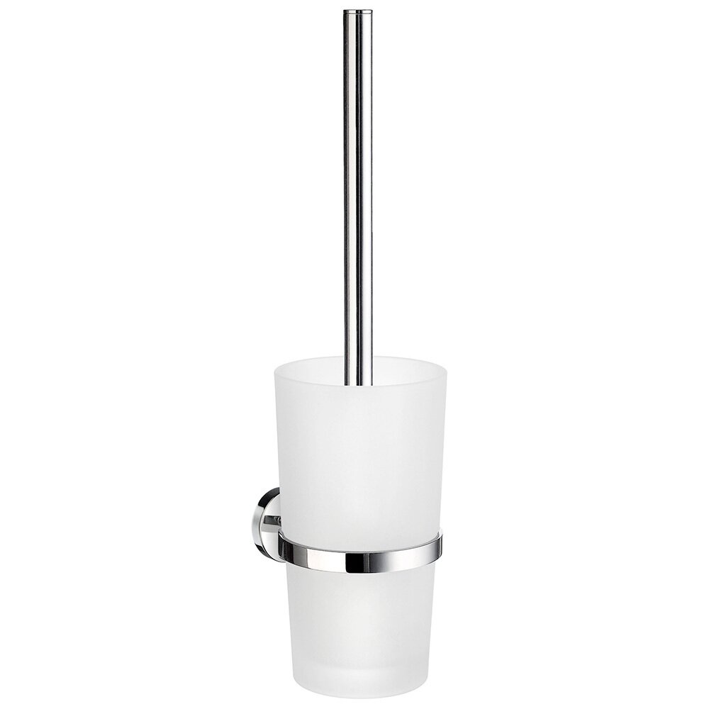 Smedbo Frosted Glass Toilet Brush Wall Mounted Polished Chrome