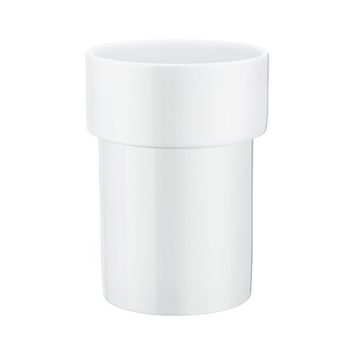 Smedbo Xtra Porcelain Container Tumbler in White Porcelain