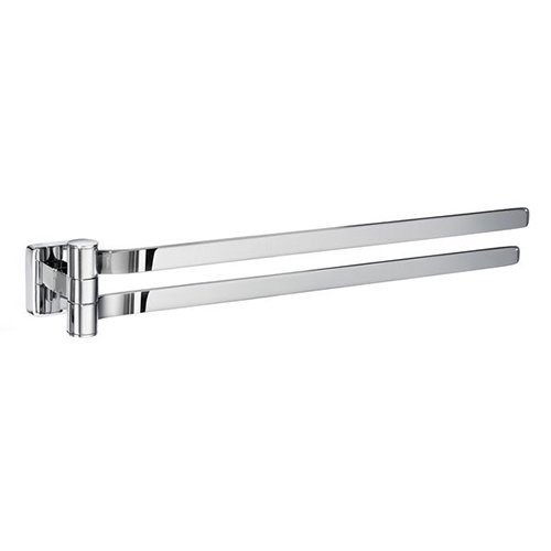 Smedbo Ice Double Swing Arm Towel Rail 16" in Polished Chrome