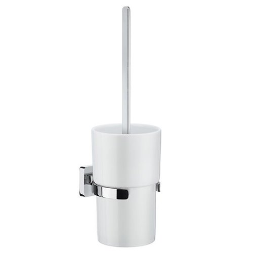Smedbo Ice Toilet Brush Wallmount in Polished Chrome With White Porcelain