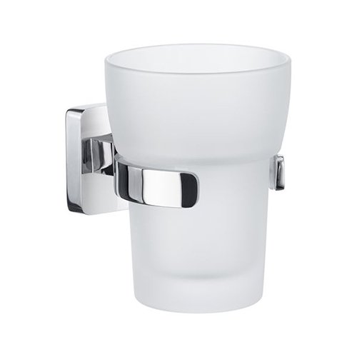 Smedbo Ice Holder With Frosted Glass Tumbler in Polished Chrome