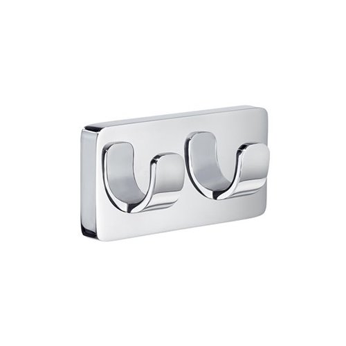 Smedbo Ice Double Towel Hook in Polished Chrome