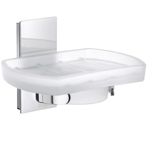 Smedbo Soap Dish in Polished Chrome with Frosted Glass