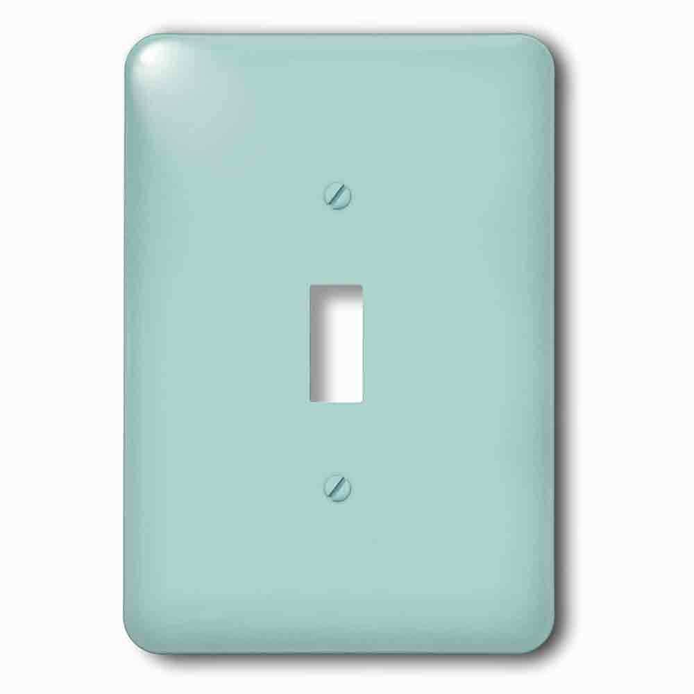 Jazzy Wallplates Single Toggle Wallplate With Plain Mint Blue Solid Color Light Turquoise-Grey-Gray Modern Contemporary Simple Pastel Teal