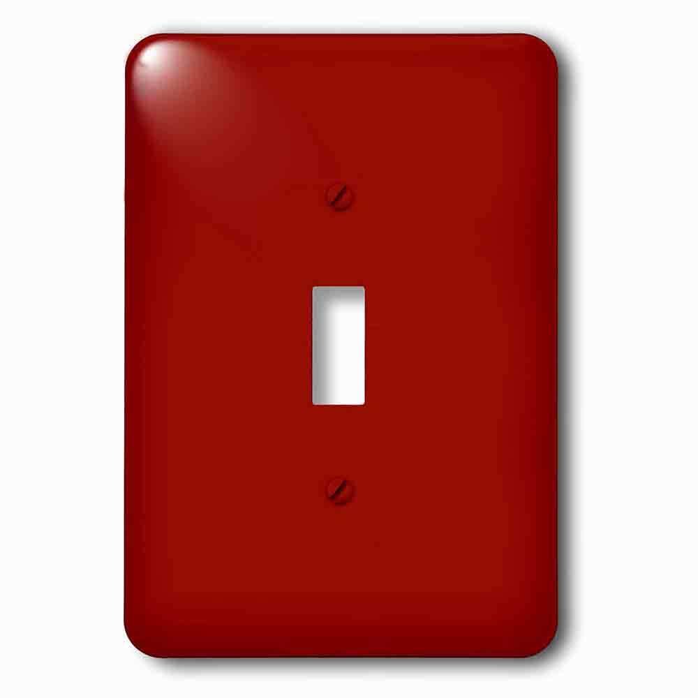 Jazzy Wallplates Single Toggle Wallplate With Burgundy Red Dark Marroon Russet Fire-Brick Dark-Barn Red-Brown Plain Simple Solid Color