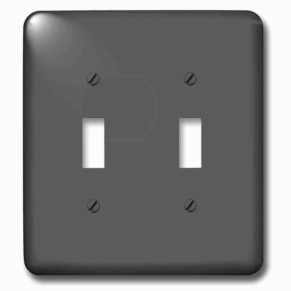 Jazzy Wallplates Double Toggle Wallplate With Charcoal Gray