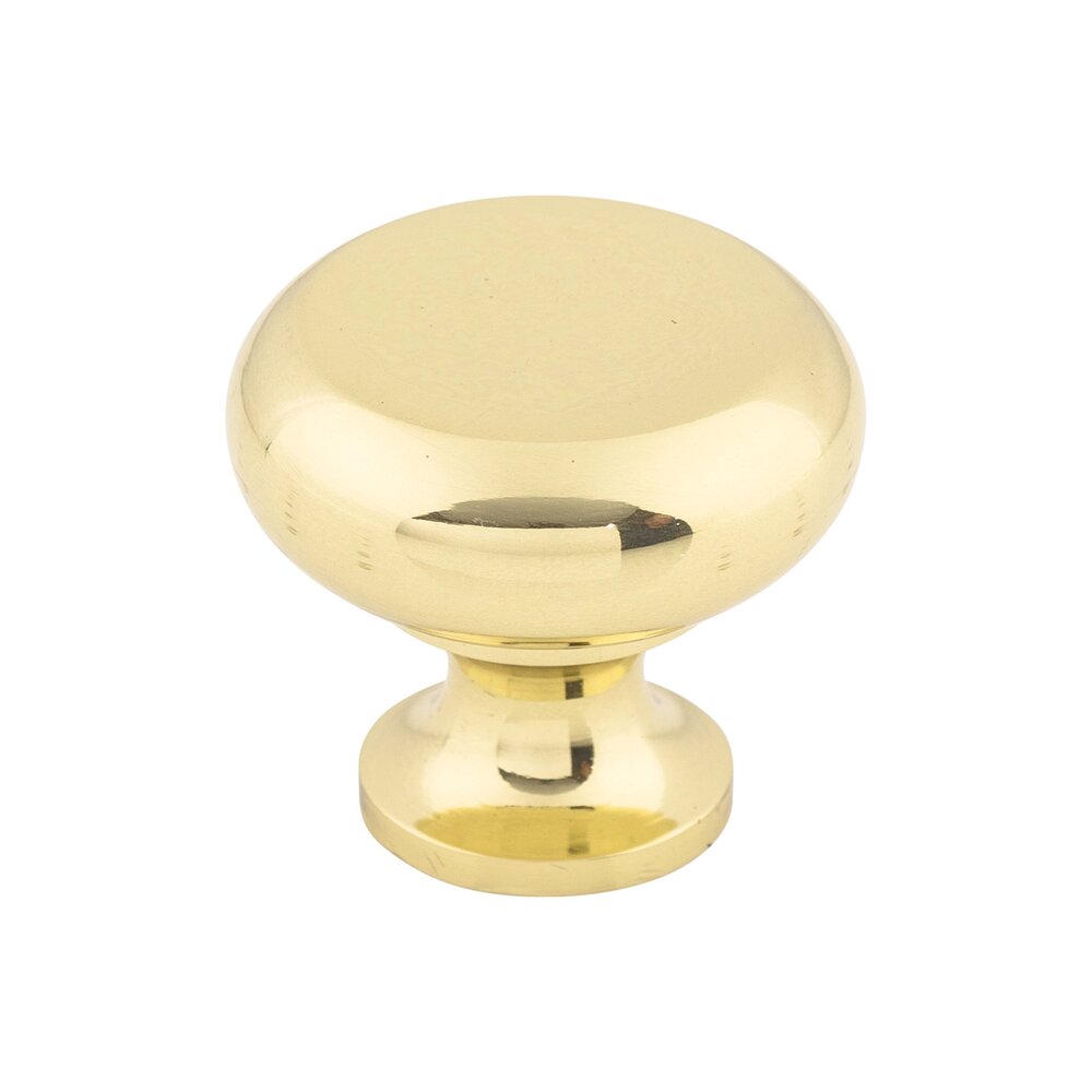 Top Knobs Flat Faced 1 1/4" Diameter Mushroom Knob in Polished Brass