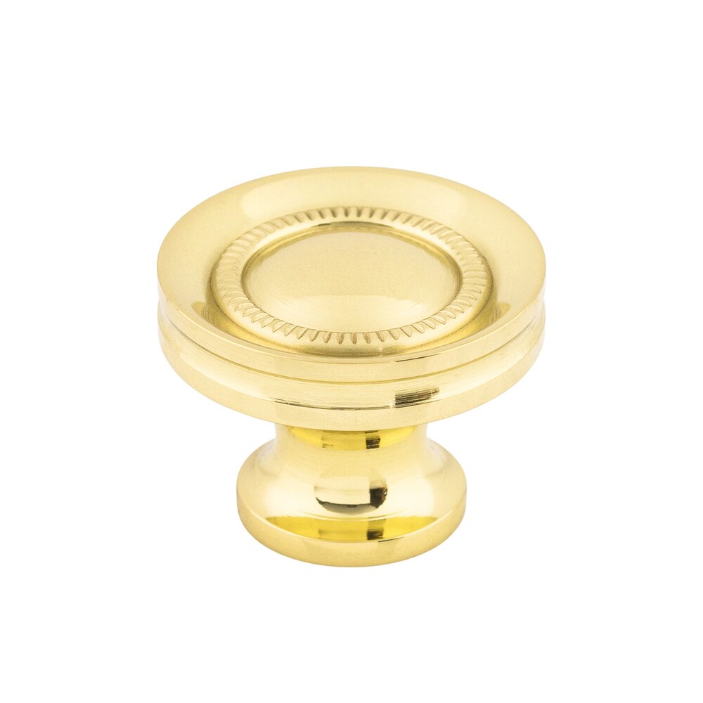 Top Knobs Button Faced 1 1/4" Diameter Mushroom Knob in Polished Brass