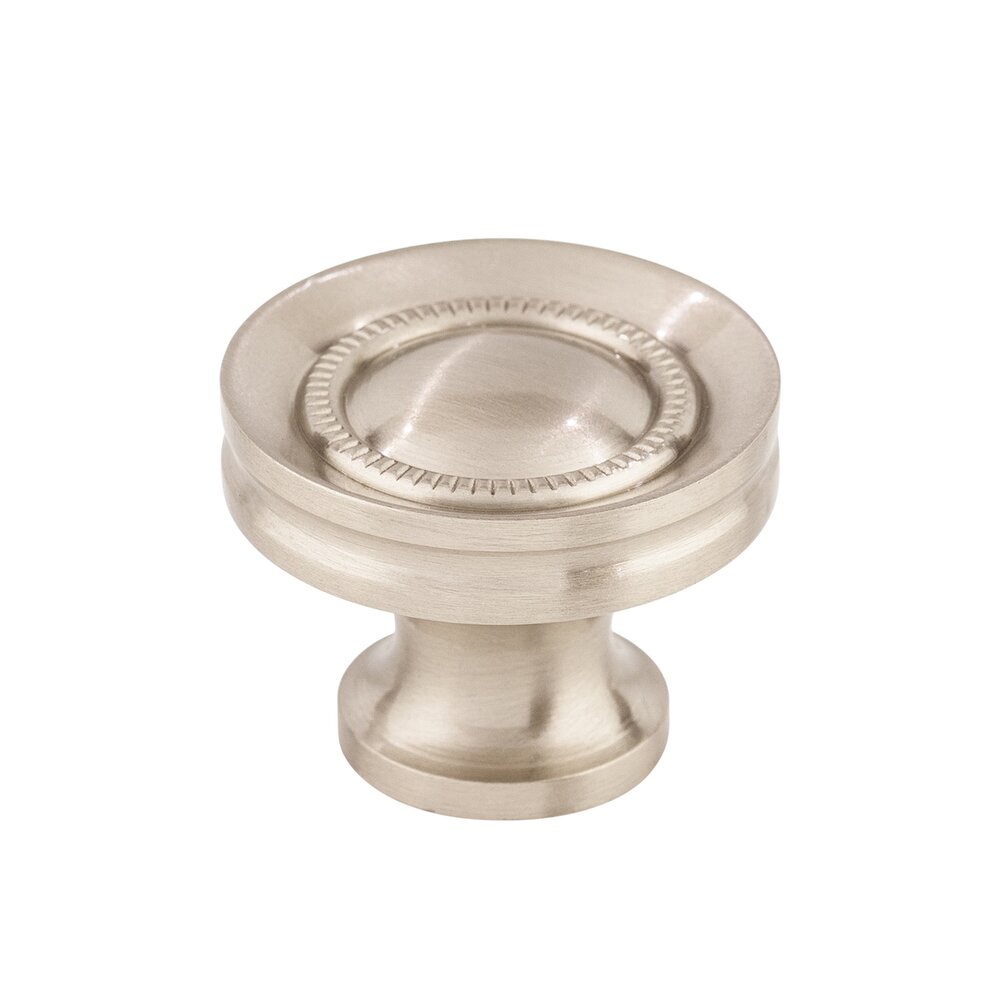Top Knobs Button Faced 1 1/4" Diameter Mushroom Knob in Brushed Satin Nickel