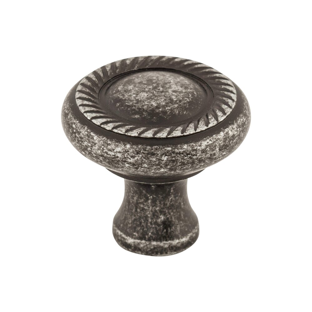 Top Knobs Swirl Cut 1 1/4" Diameter Mushroom Knob in Black Iron