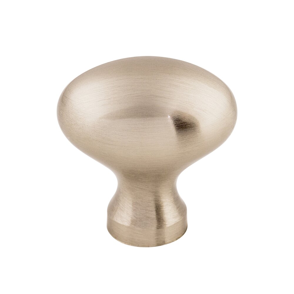 Top Knobs Egg 1 1/4" Long Oval Knob in Brushed Satin Nickel