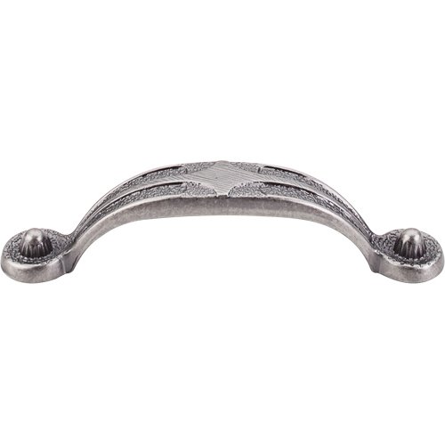 Top Knobs 3 3/4" Centers Star Pull in Pewter Antique