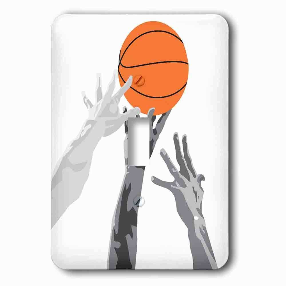 Jazzy Wallplates Single Toggle Wallplate With Basketball Up For Grabs Vector Sports Design