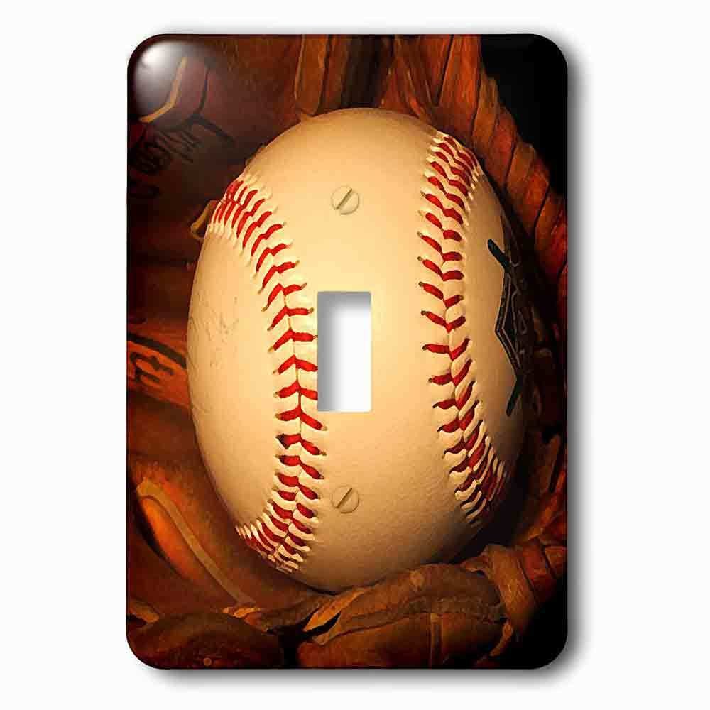 Jazzy Wallplates Single Toggle Wallplate With Baseball