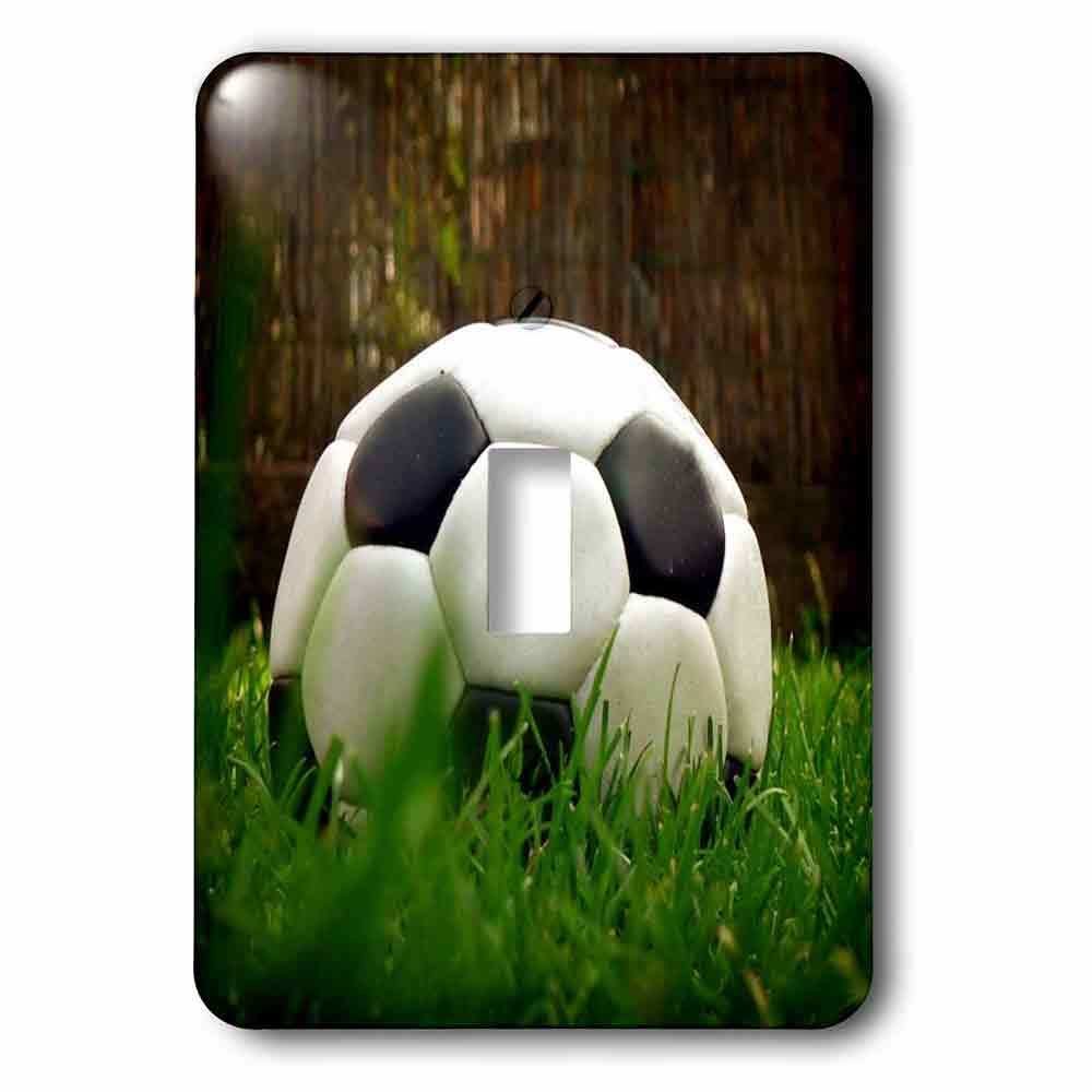 Jazzy Wallplates Single Toggle Wallplate With Black Soccer Ball