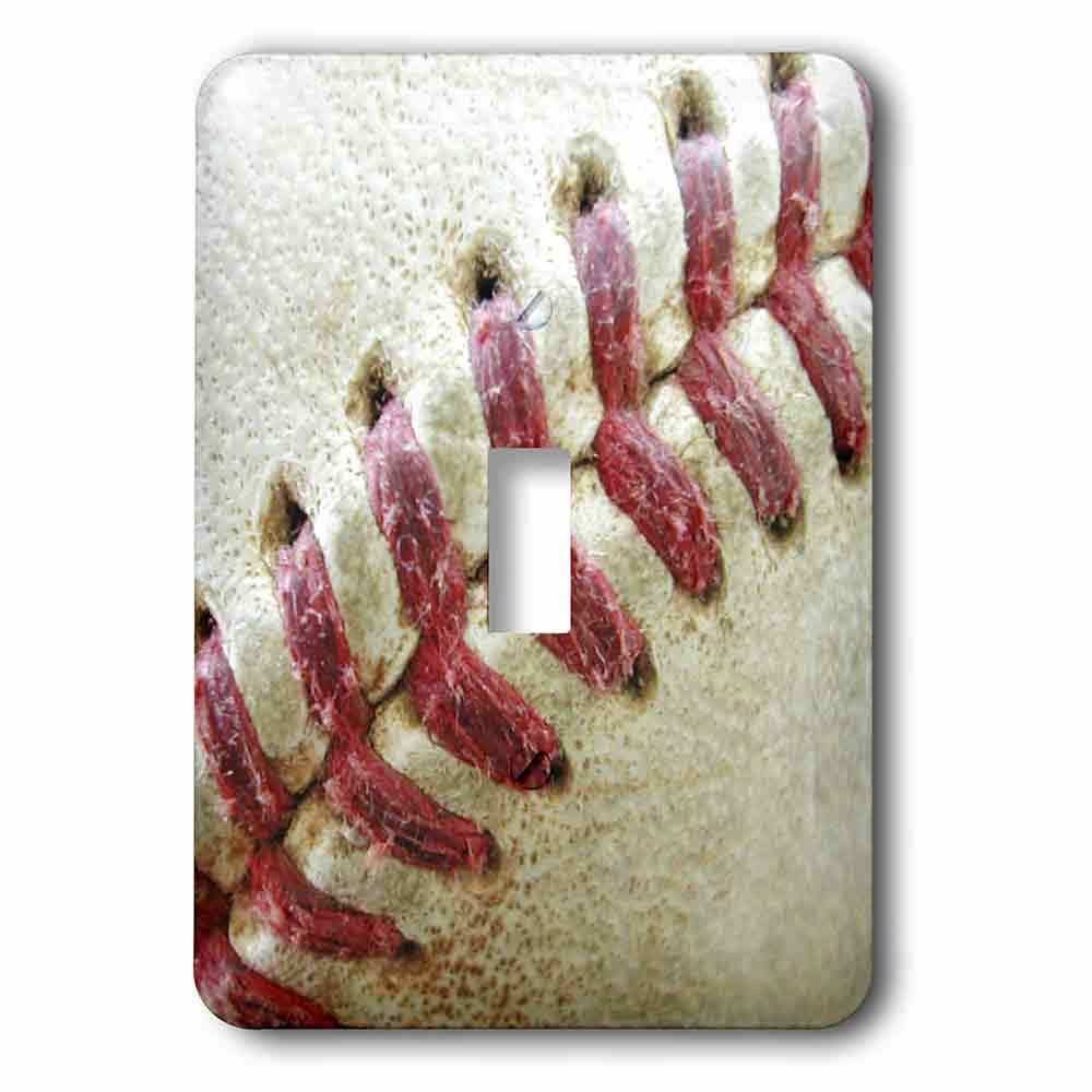 Jazzy Wallplates Single Toggle Wallplate With Closeup Red Seams On Baseball