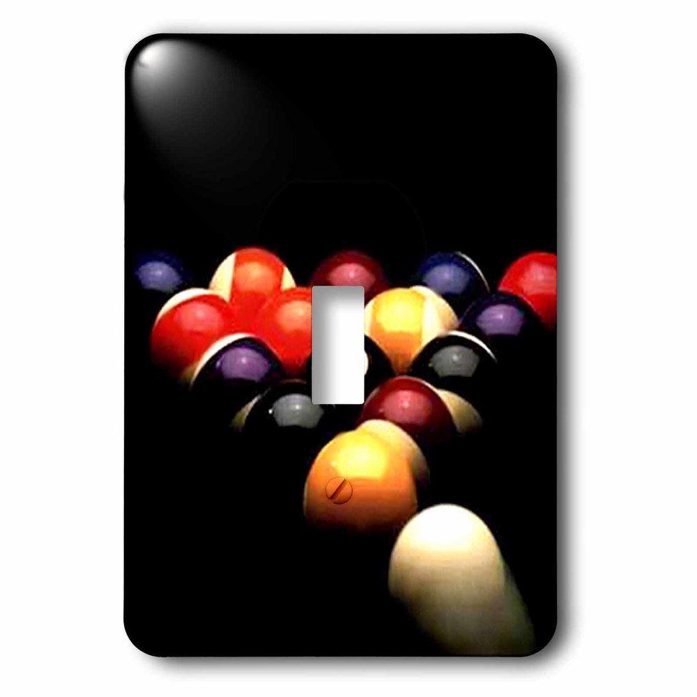 Jazzy Wallplates Single Toggle Wallplate With Billiards Pool