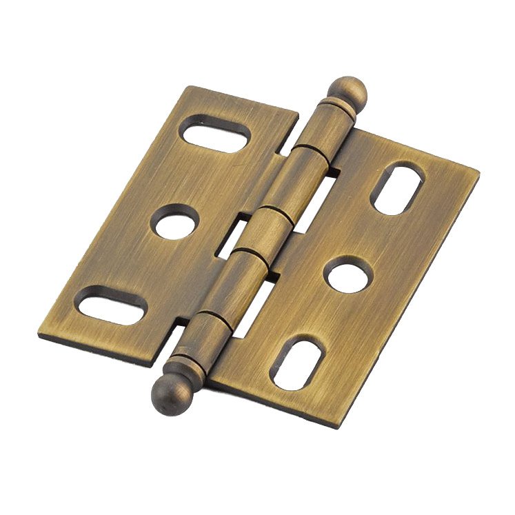 Schaub and Company Ball Tip Hinge in Antique Light Brass