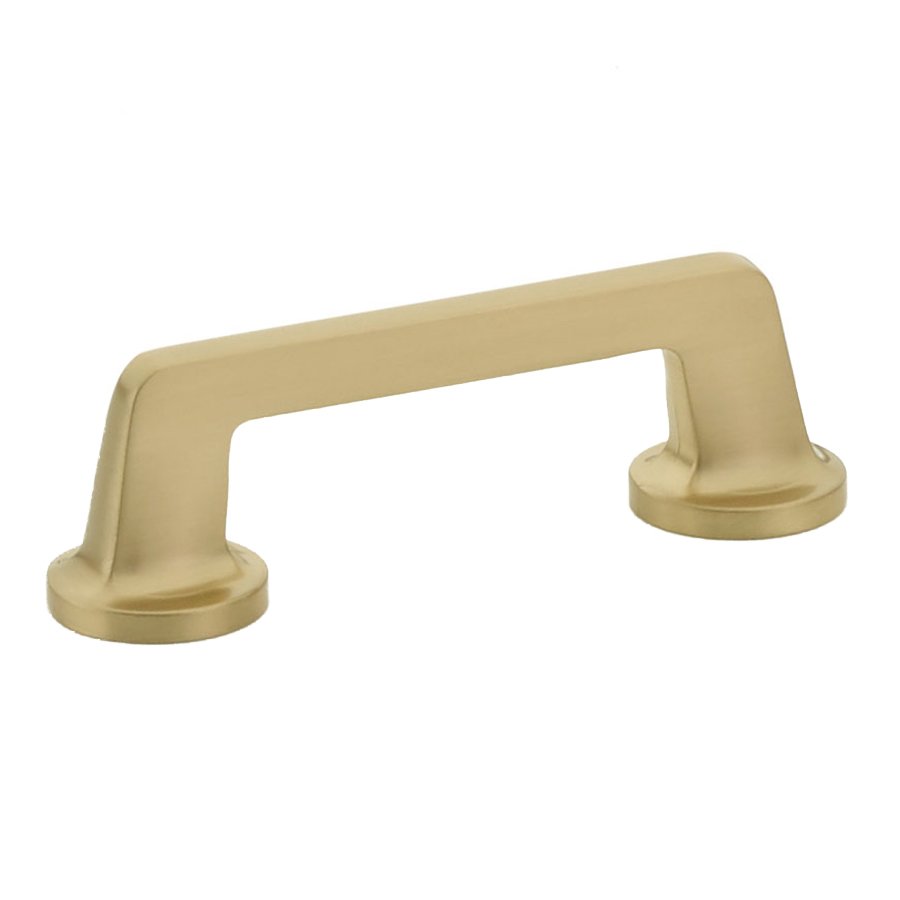 Schaub and Company 3 1/2" Centers Pull with Round Base in Signature Satin Brass