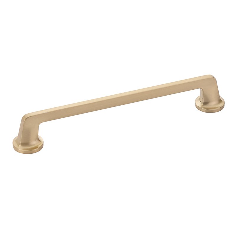 Schaub and Company 8" Centers Rounded Handle in Signature Satin Brass