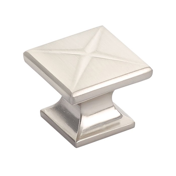 Schaub and Company 1 3/8" Square Knob in Brushed Nickel