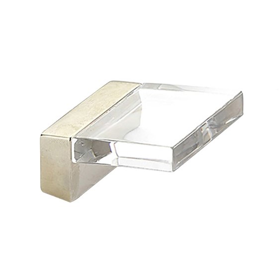 Schaub and Company 5/8" Centers Angled Square Pull in Satin Nickel Clear
