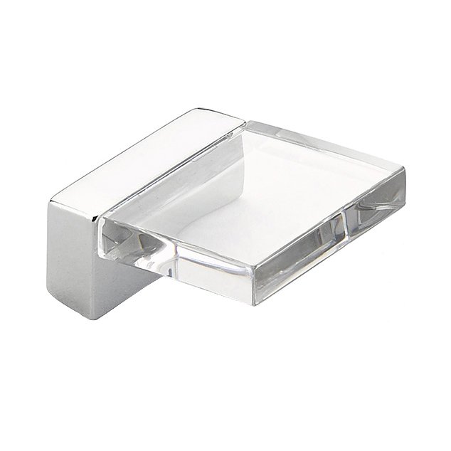 Schaub and Company 5/8" Centers Angled Square Pull in Chrome Clear
