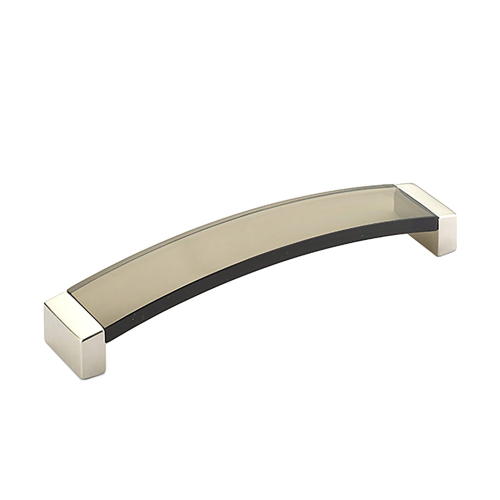 Schaub and Company 8 7/8" Centers Arched Pull in Satin Nickel Smoke
