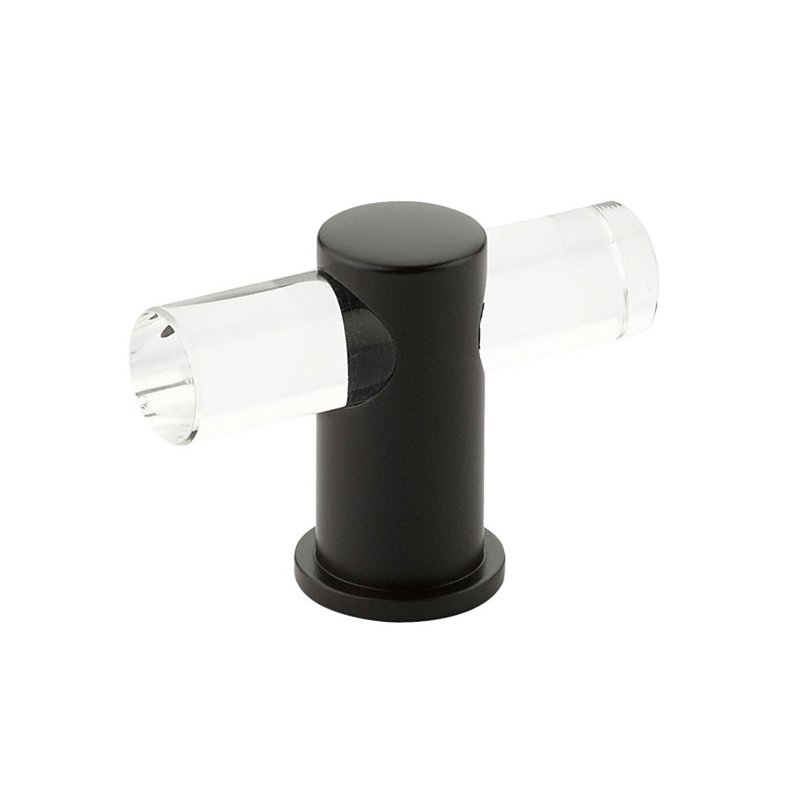 Schaub and Company 2" Adjustable Clear Acrylic T-Knob In Oil Rubbed Bronze