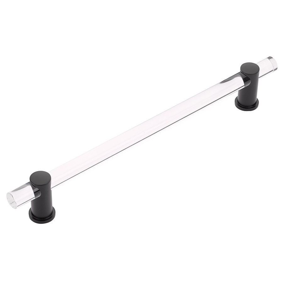 Schaub and Company 12" Centers Non-Adjustable Clear Acrylic Appliance Pull In Matte Black