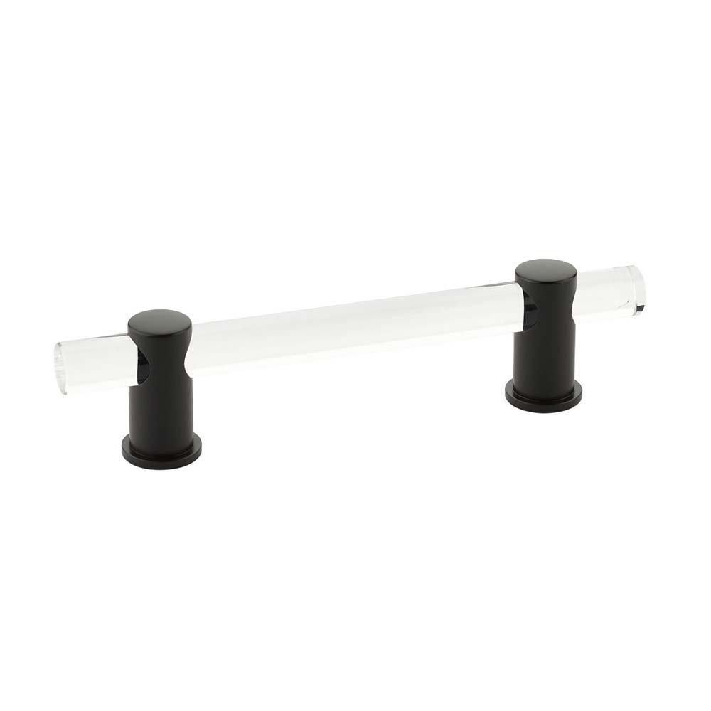 Schaub and Company 4" Centers Adjustable Clear Acrylic Pull In Matte Black