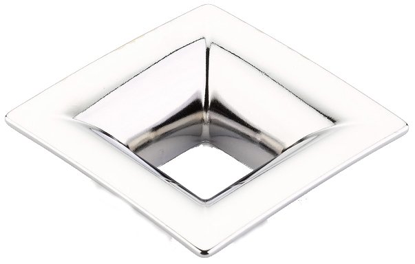 Schaub and Company 1 1/4" Centers Flared Square Pull in Polished Chrome