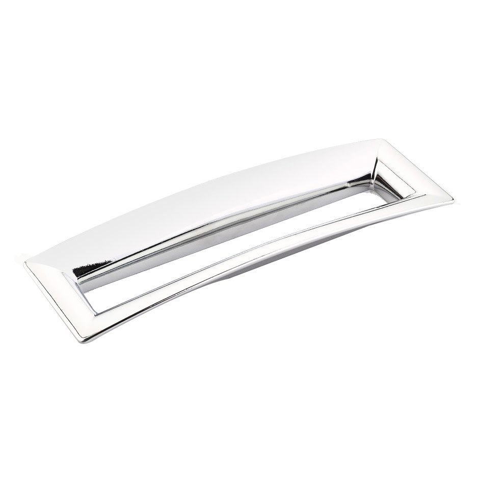 Schaub and Company 6 1/4" Centers Flared Rectangle Pull in Polished Chrome