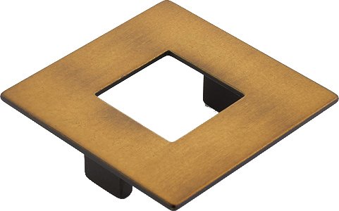 Schaub and Company 2 1/2" Centers Square Pull in Burnished Bronze