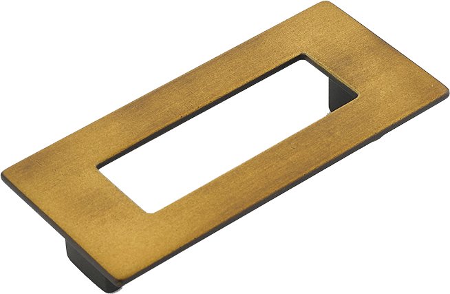 Schaub and Company 3 3/4" Centers Rectangle Pull in Burnished Bronze