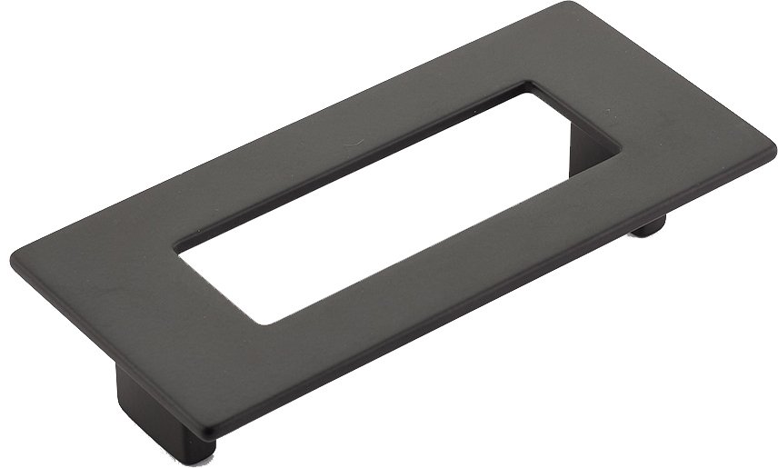 Schaub and Company 3 3/4" Centers Rectangle Pull in Matte Black