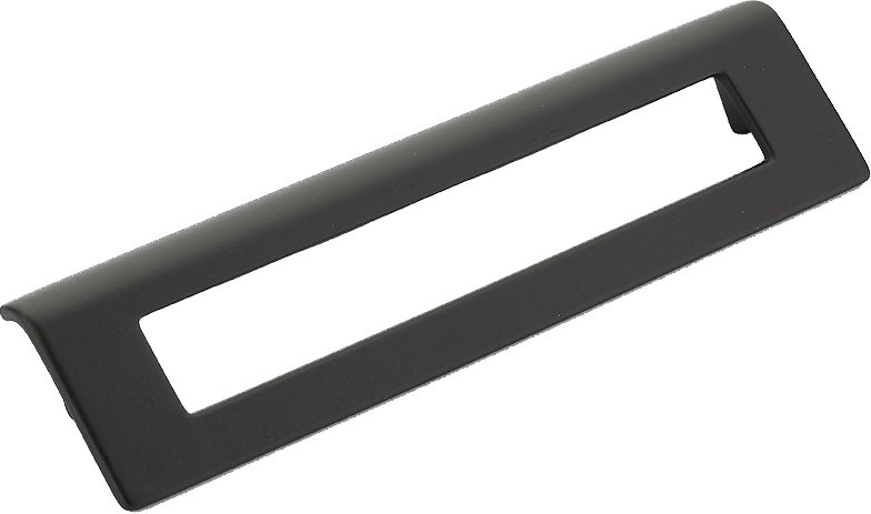 Schaub and Company 6 1/4" Centers Angled Rectangle Pull in Matte Black