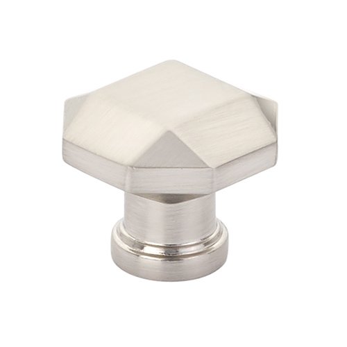 Schaub and Company 1 1/4" Diameter Faceted Knob in Brushed Nickel