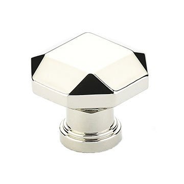Schaub and Company 1 1/4" Diameter Faceted Knob in Polished Nickel