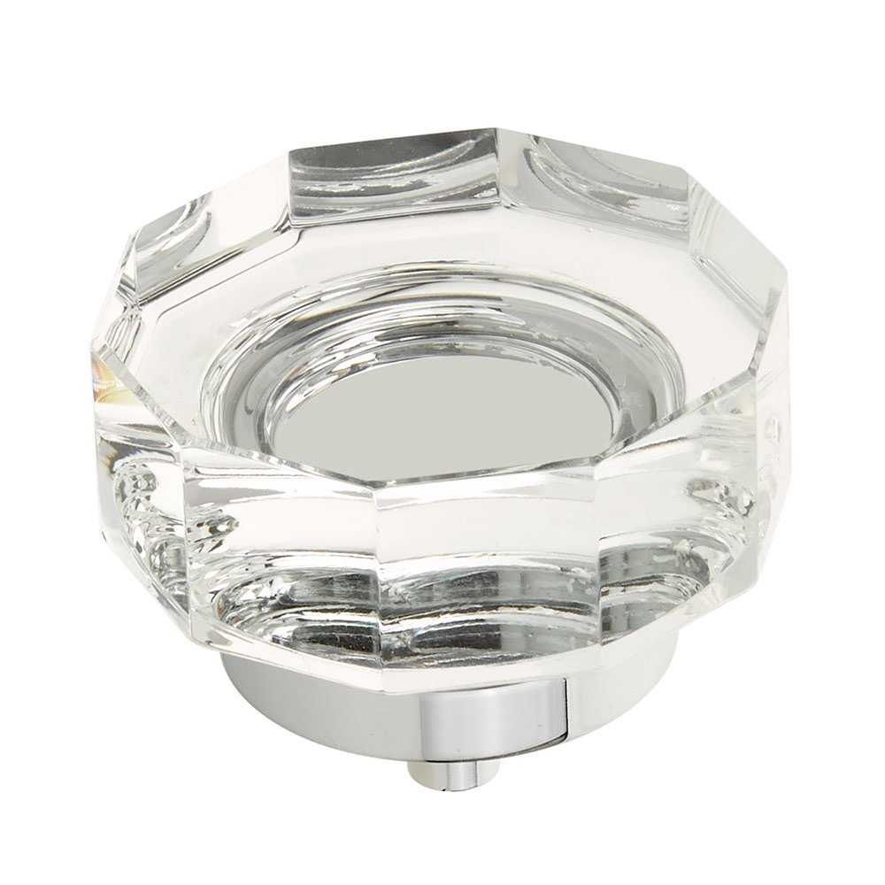Schaub and Company 1 3/4" Diameter Large Multi-Sided Glass Knob in Polished Chrome