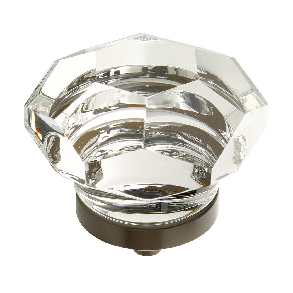 Schaub and Company 1 3/4" Diameter Faceted Dome Glass Knob in Oil Rubbed Bronze