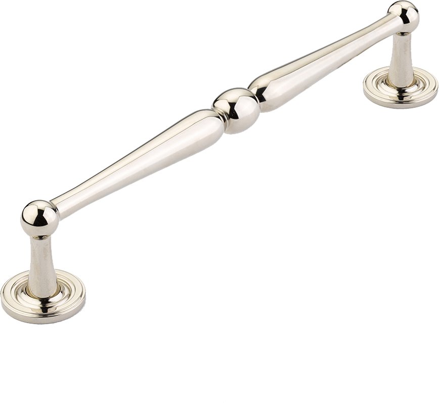 Schaub and Company 15" Centers Plain Footplate Appliance Pull in Polished Nickel