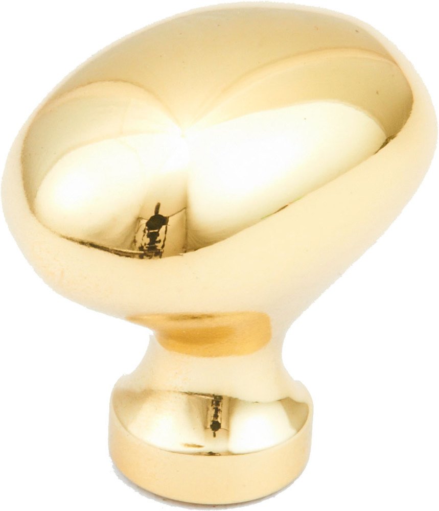 Schaub and Company 1 3/8" Oval Knob in Polished Brass