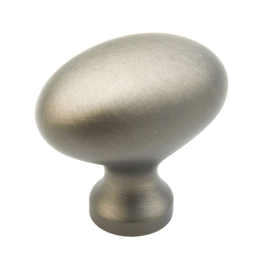 Schaub and Company 1 3/8" Oval Knob in Antique Nickel