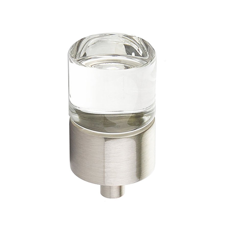 Schaub and Company 7/8" Diameter Glass Knob in Satin Nickel