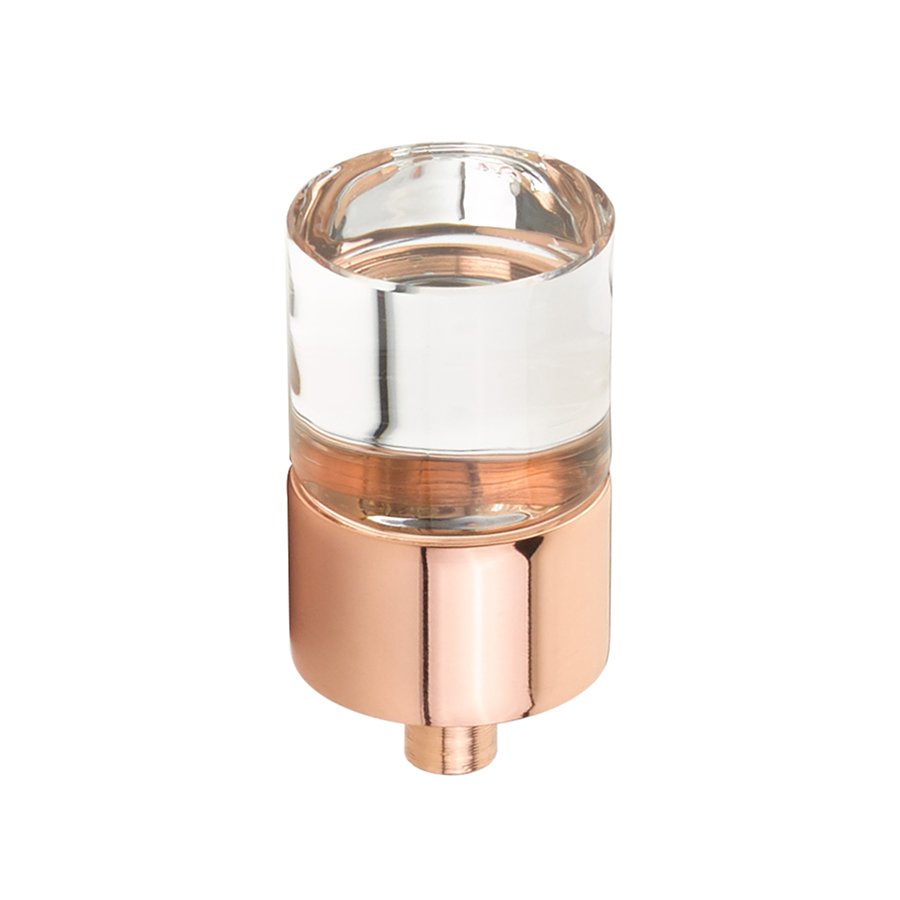 Schaub and Company 7/8" Diameter Glass Knob in Polished Rose Gold