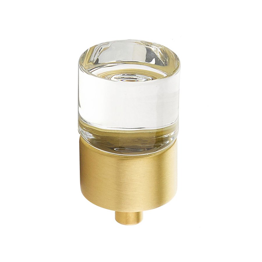 Schaub and Company 7/8" Diameter Glass Knob in Satin Brass